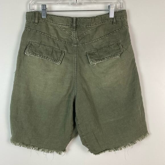 Free People We The Free Womens Avery Raw Hem Denim Green Shorts Sz 2 - Picture 6 of 6